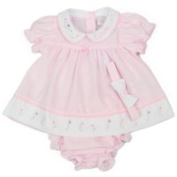 K14227: Baby Girls Dress, Pant & Headband Set (NB-6 Months)